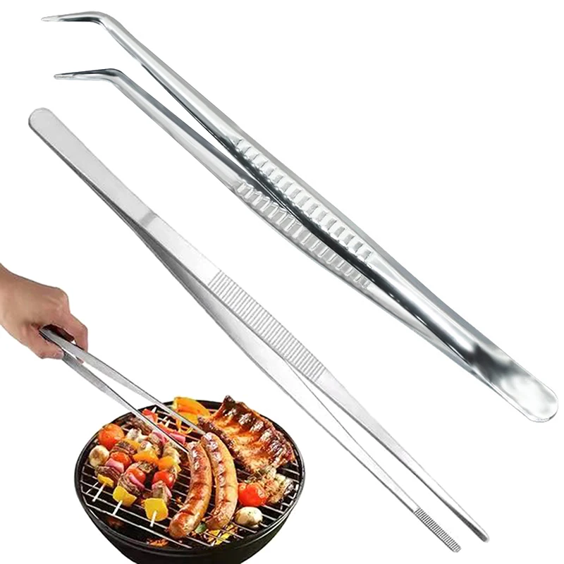 20/25/30CM Multifunction Barbecue Tongs Food Tongs Food Clip Gadgets Stainless Steel Churrasco Tweezers Clip Buffet BBQ Tool