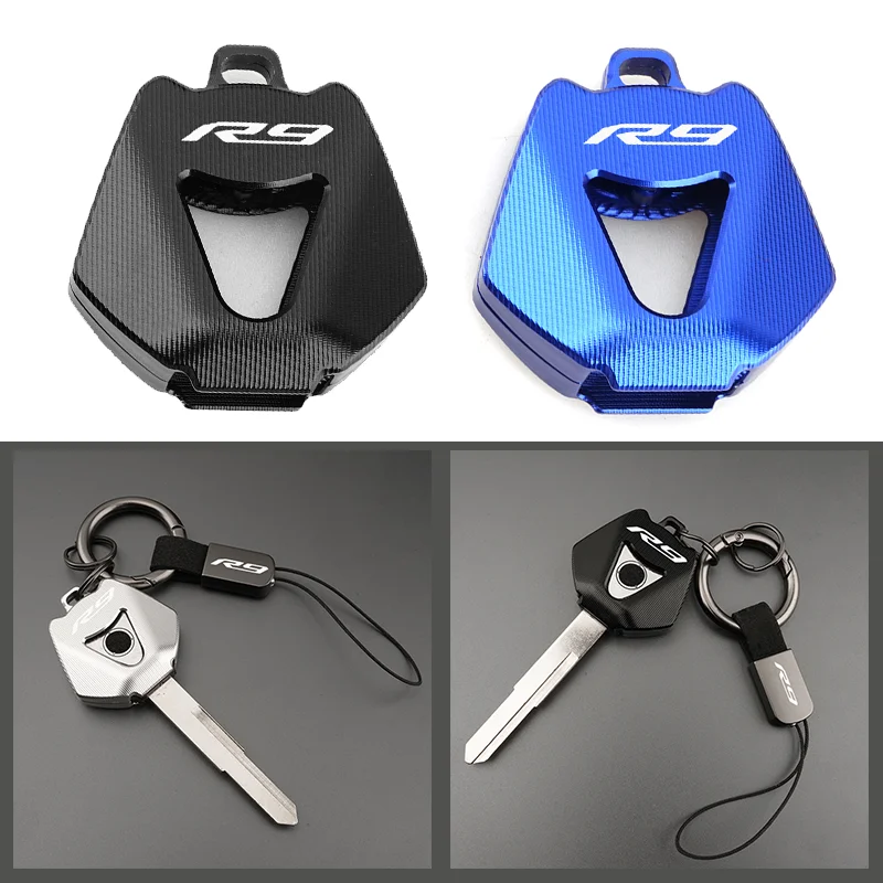 Motorradzubehör Passend für YAMAHA YZF-R9 YZFR9 YZF-R9 2024+ NEU R9 CNC-Aluminium Schlüsselgehäuse Abdeckung Schlüsselring Schlüsselanhänger