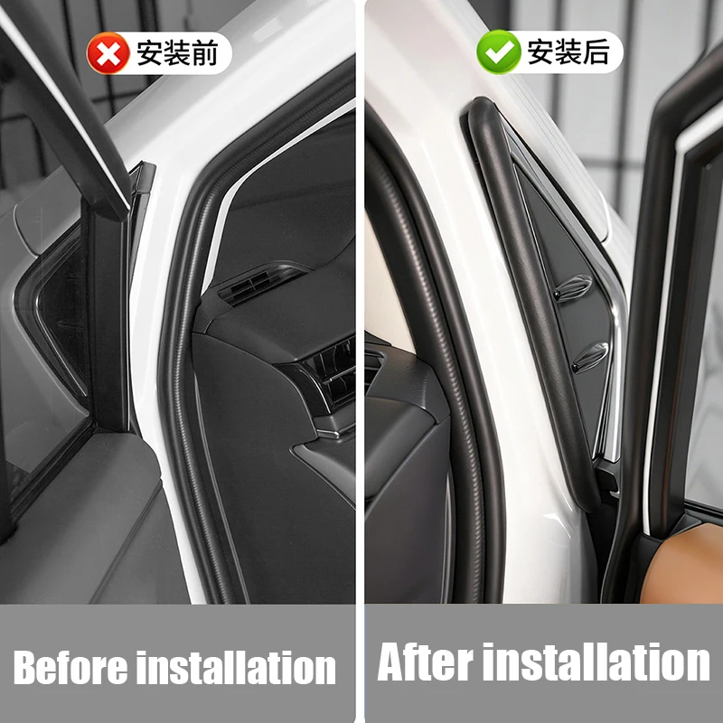 For Toyota Sienna XL40 2021 2022 2023 2024 Front triangular window sealing strip A-pillar sound insulation and noise reduction