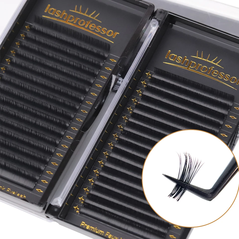

Lashprofessor 16Rows Classic Individual Eyelashes Extensions Korea PBT Matte Black Faux Mink Lashes Russian Volume Makeup Cilios