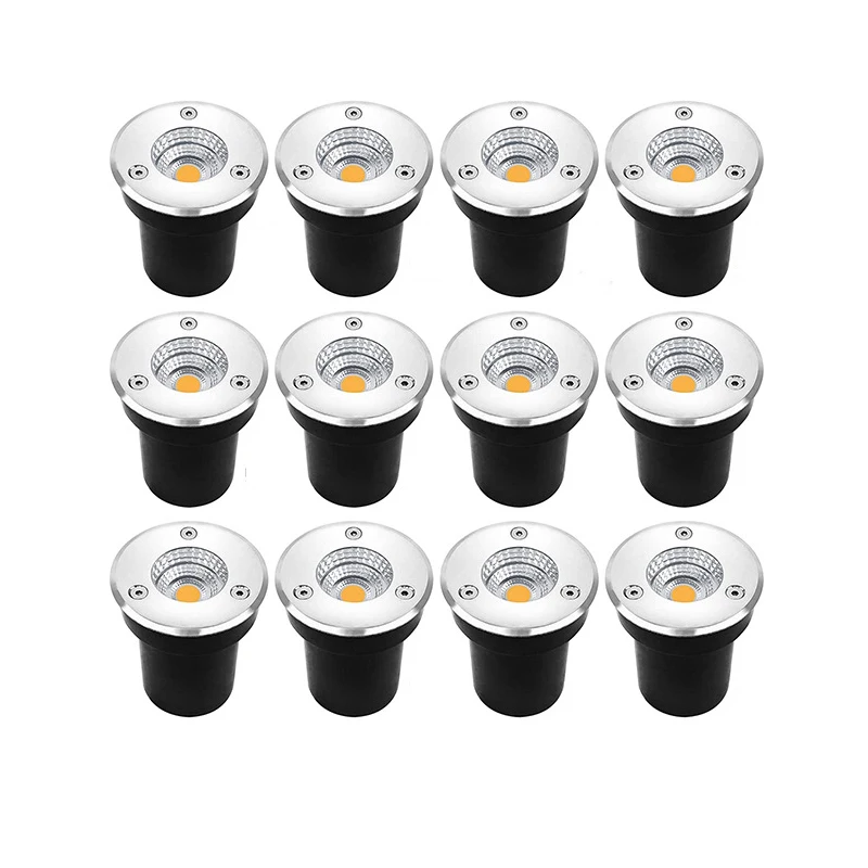 Recessed Under Ground LED Light Buried Garden Path Spot IP67 Waterproof AC220V110V12V24V 5W 10W 12W 15W Lamp for Outdoor Lightin