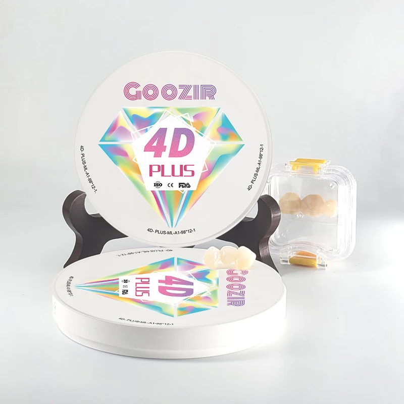 Goozir 4D Plus Multilayer Zirconia  Disc 98mm A1Color CAD CAMSuper Translucency Dental Zirconia Block For Dental Lab Clinic