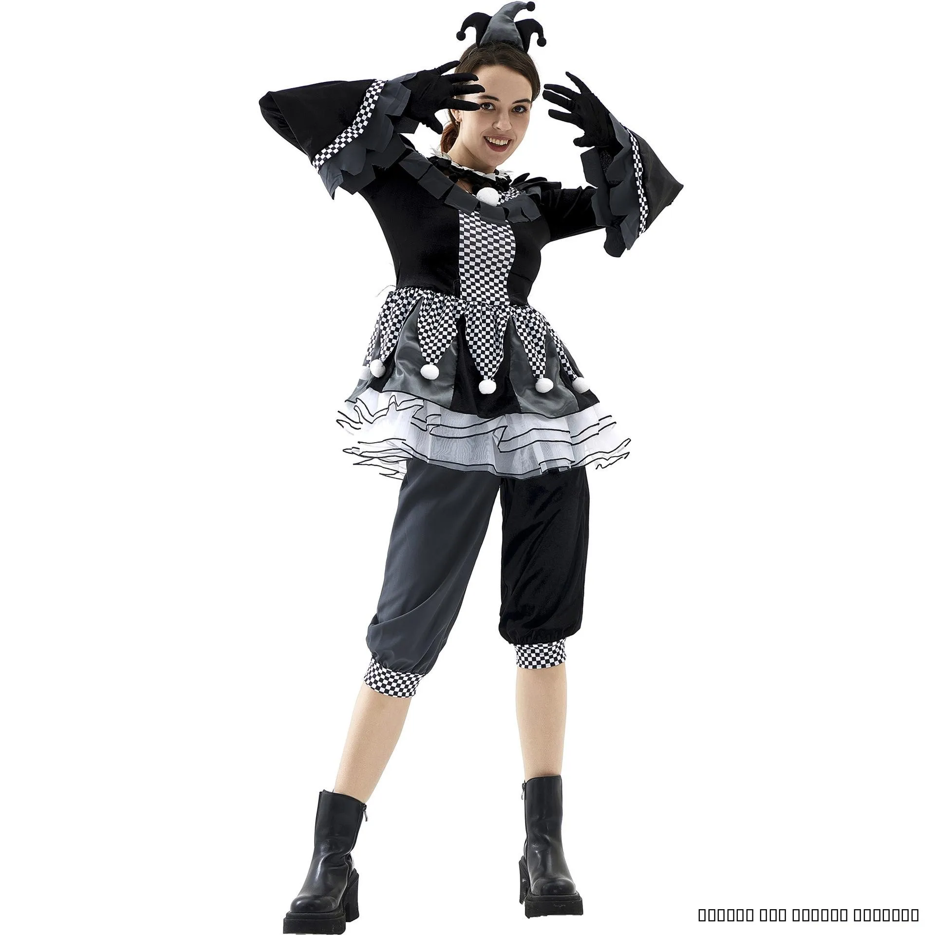 

Костюм злого клоуна MXL для Хэллоуина, костюм для косплея в цирке, женский этнический сценический наряд клоуна, костюм на Хэллоуин