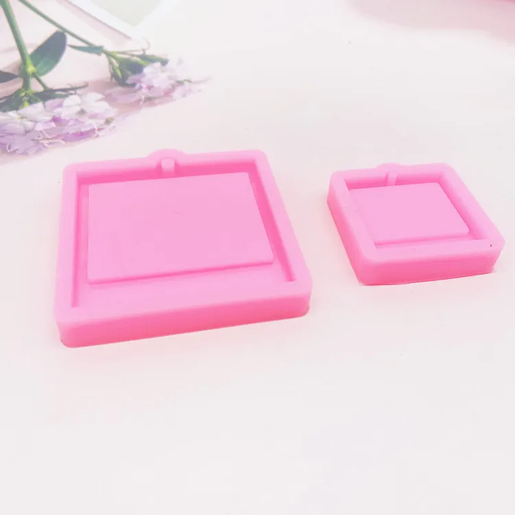 Photo Frame Keychain Epoxy Resin Mold Earring Pendant Silicone Mould DIY Crafts Polymer Clay Jewelry Necklace Mold