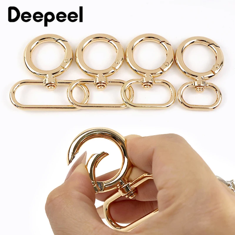 

10/20Pcs Deepeel 20-38mm Metal O Ring Bag Strap Spring Hook BucklesSwivel Lobster Clasp Keychain Snap Hooks Carabiner Clips