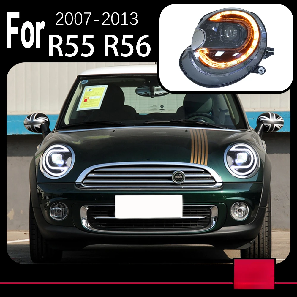 Car Styling Head Lamp for MINI R55 Headlights 2007-2013 R56 LED Headlight F58 F57 Cooper DRL LED Projector Beam Accessories