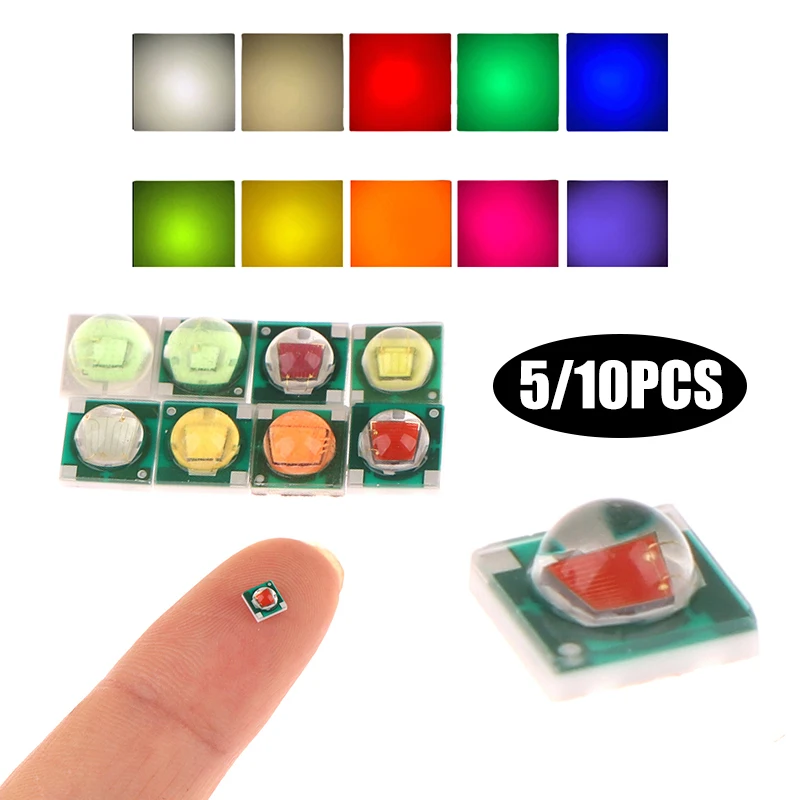 

5/10Pcs PCB Light Emitting Diode Lamp For DIY Bulb Light Bead SMD LED 3535 Chips 1-3W 3V Beads Light White Warm Mount