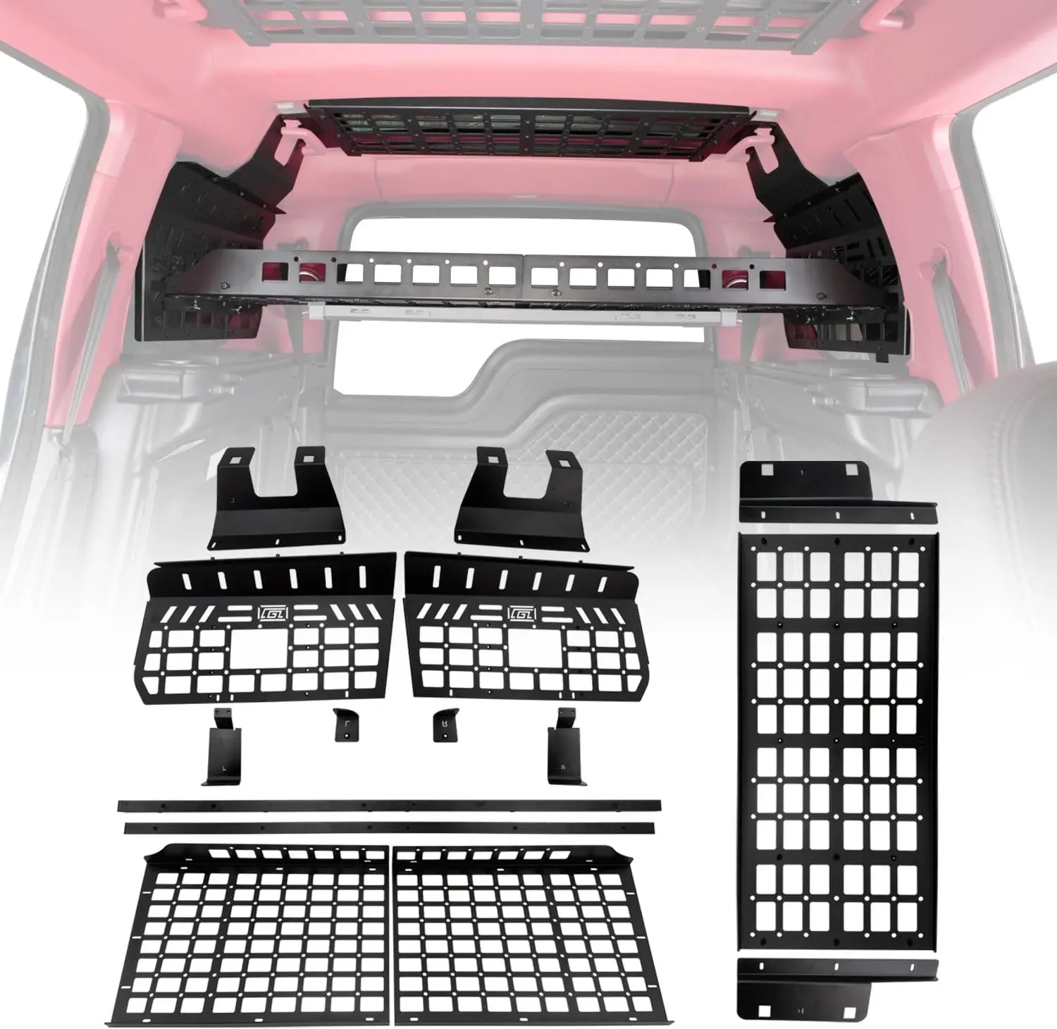 

CGZ Trunk Shelf & Rear Roof Storage Rack Molle Panel Fit for Land Rover Discovery 4 LR4 2004-2016