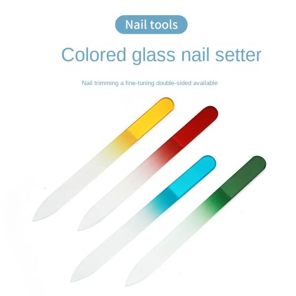 Korea Nano Glass Nail File Colorful Double Sided Nail Polishing Strip Smoothing Durable Polishing Stick Nail Salon