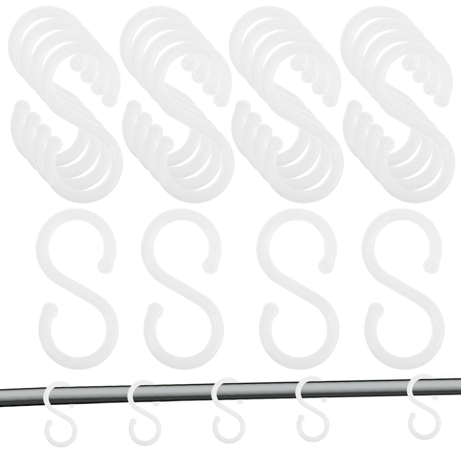 

100 Pcs Heavy Duty Hook Pothook Clothes Hanger Hooks Shape Hangers Towel over Door Clothing Coat