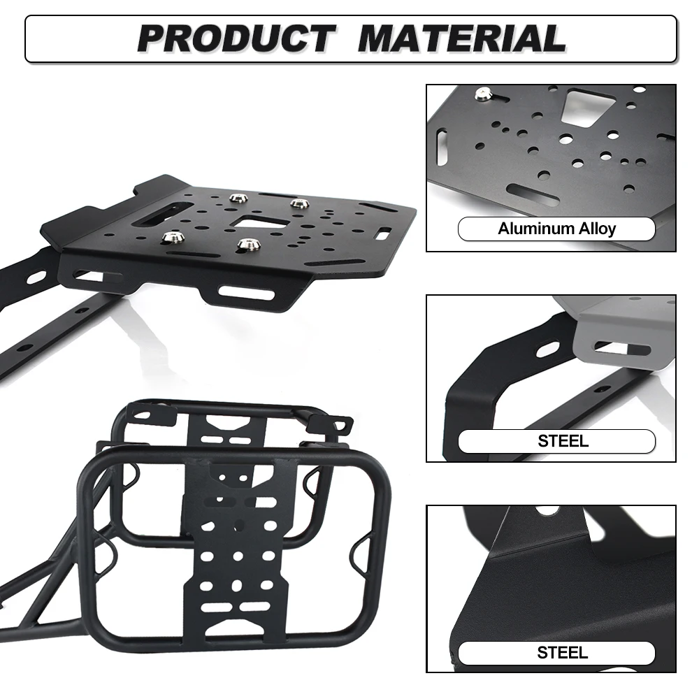 Rak bagasi sepeda motor untuk Yamaha, rak keranjang beban samping bingkai atas untuk Yamaha Tenere 700 XTZ690 2019-2024