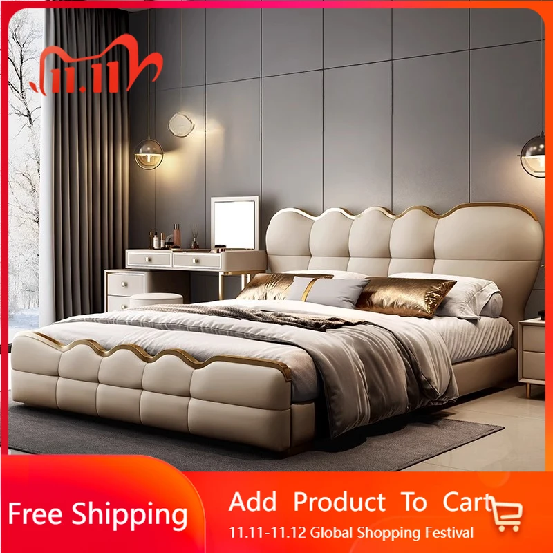 

Sleeping Platform Massage Bed Bedroom Human Dog Sofa Design Queen Bed Leather Headboards Letto Matrimoniale Unique Furniture