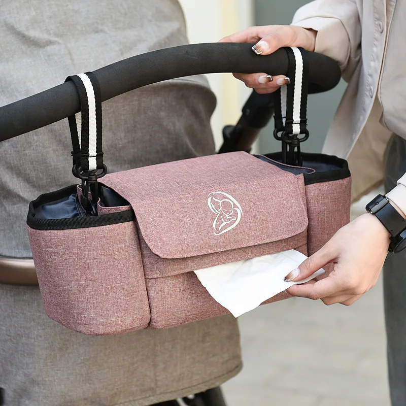 

Stroller Organizer Bags Mummy Large Capacity Travel Hanging Bag Bottle Holder Pram Diaper Bag Baby Stroller Accessories Babycare