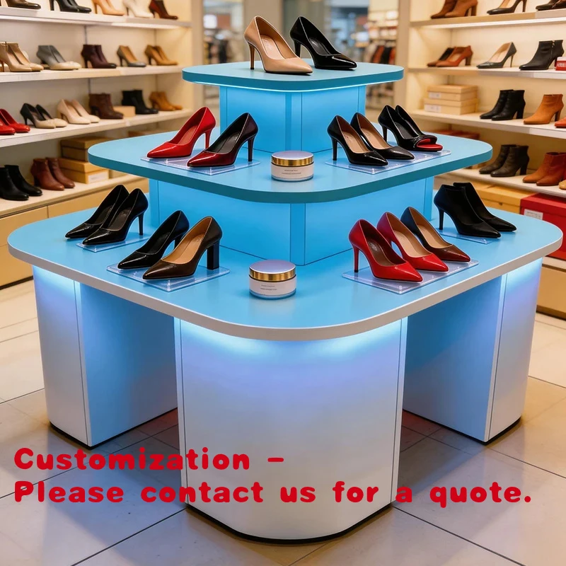 

Customize.Wood Heavy Duty Retail Ladies Shoe Store Display Rack with 3 Shelves