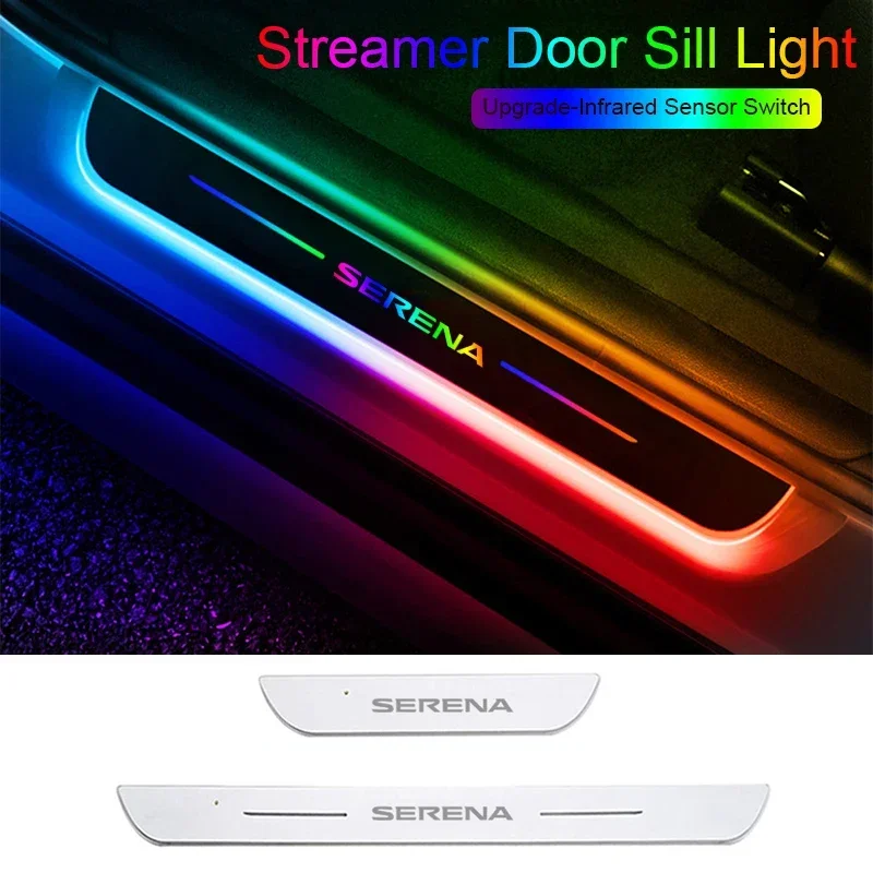 

Car Threshold Pathway Decorative Lamp Plate for Nissan Serena Acrylic LED Welcome Pedal Strip USB Doorsill Streamer Light