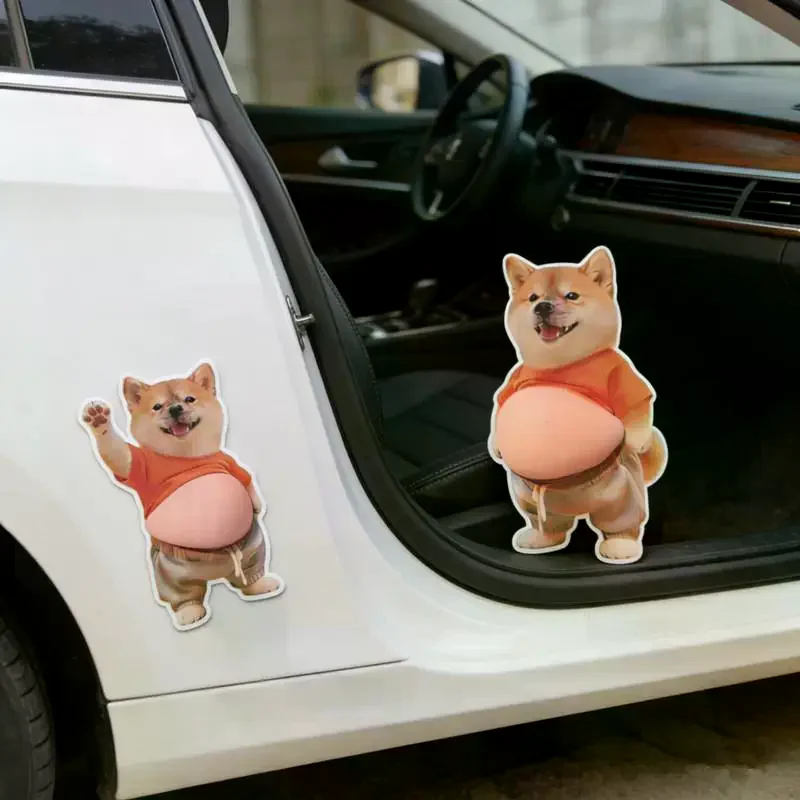 

Милые 3D-наклейки на животик собаки: котенок в оранжевом костюме, мягкие силиконовые самоклеящиеся пузырьковые стикеры для декора дома и телефона