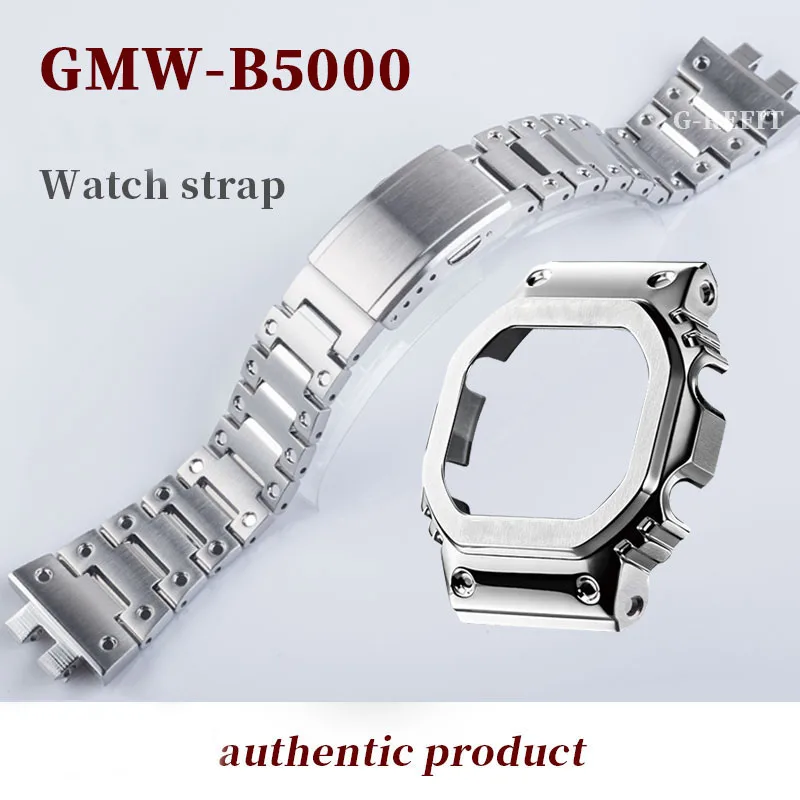 

G-Refit GMW-B5000 316L Stainless steel Watch case DW5600 GW-M5610 GWB5600 G5600 new models B5000 Repal tools black Silvery case