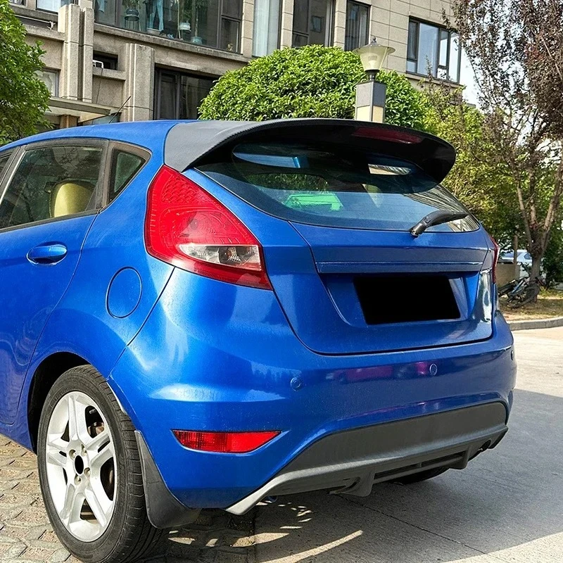 Car Rear Trunk Roof Top Wing for Ford Fiesta MK6 MK7 2008-2017 ST Style Tail Spoilers Boot Auto Parts Body Kits Accessories view 2
