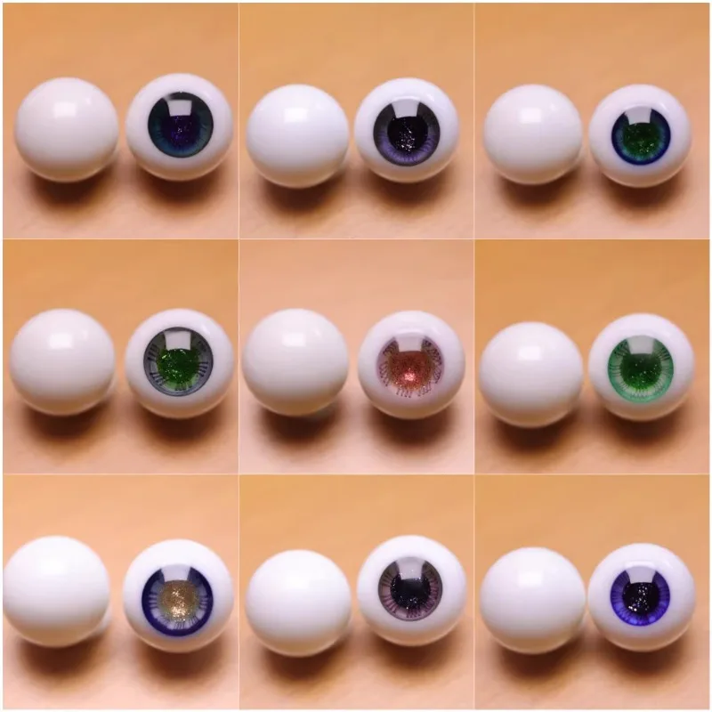 BJD Doll Glass Eyeball OB11 Colorful Movable Glass Eyeball Black Pearl 10mm 8mm Simulated Eye