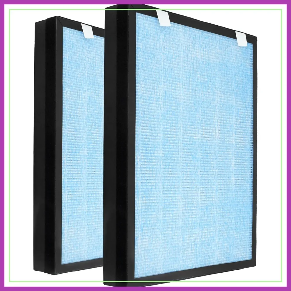 

Replacement Filter for Air Purifier, 2 Pack, 4-Stage Filtration, High Efficiency, Easy Install