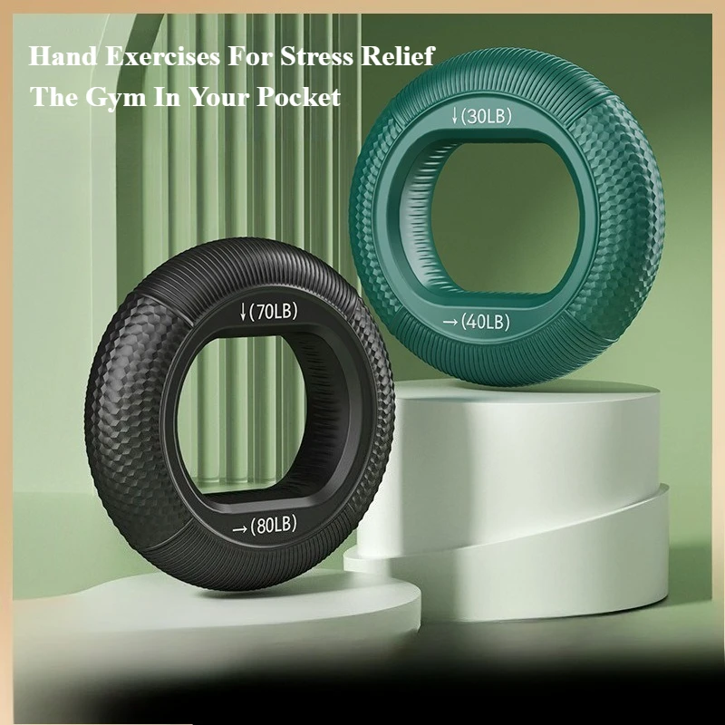 

Silicone Grip Ring - Professional Wrist & Arm Muscle Trainer For Men Women Stress Relief Tool Rehabilitation & Fitness Gripper