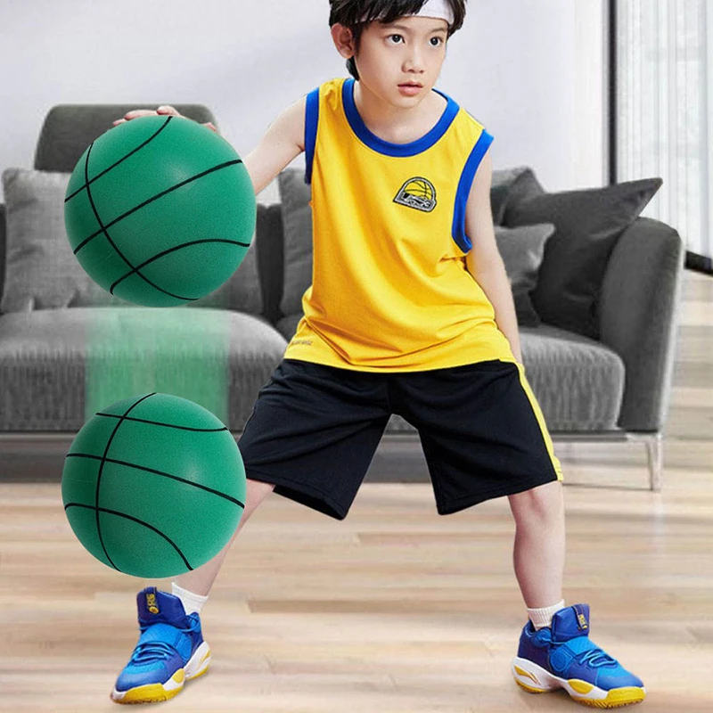 High-Density Foam Sports Ball - 24/22/18cm Diameter, Silent and Soft Elastic Indoor Basketball Toy for Children's Games