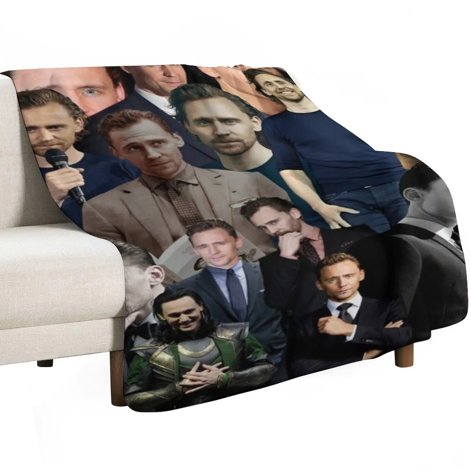 tom hiddleston collage Throw Blanket Summer Cool Breathable Blanket for Sleeping