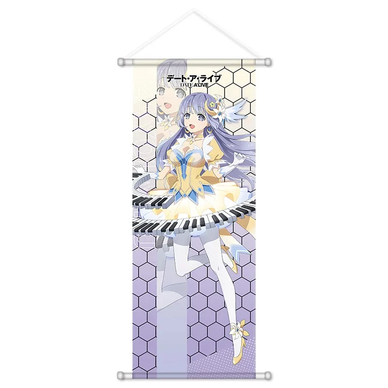 VIKAMA Orange Hair Purple Armor Girl Wall Scroll, 6 Designs, Wall Decor for Bedroom Living Room Dorm