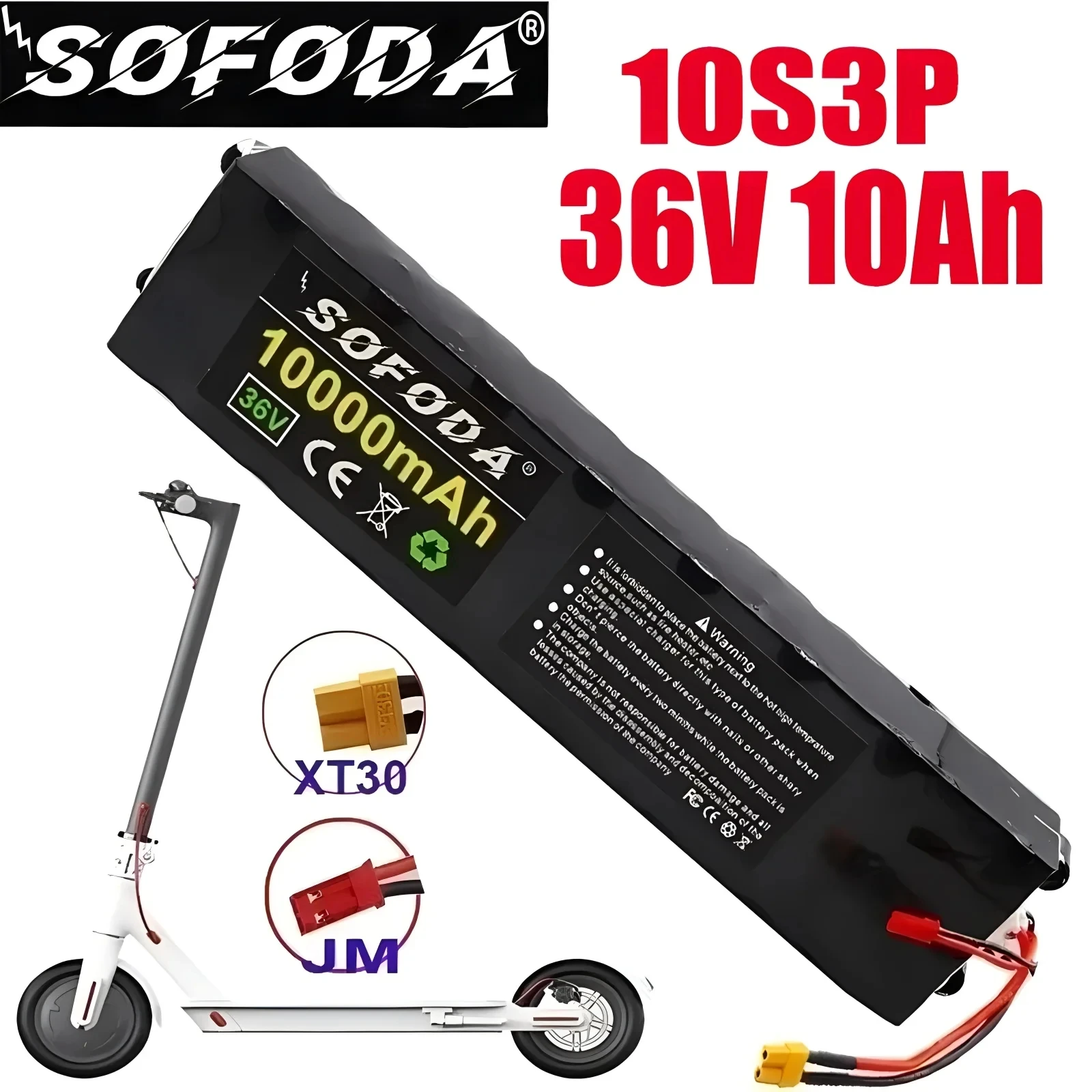 2024 36V 10Ah Scooter Battery Pack for Xiaomi Mijia M365 Battery pack , Electric Scooter, BMS Board for Xiaomi m365 bateria m365