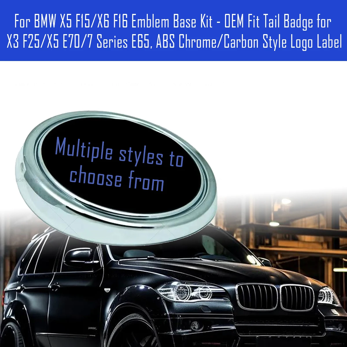 

The Tail Badge Includes A Base Suitable For BMW X5E70 X3F25 X6F71 X5F15 X6F16 7 E65 E66 Tail Label With Base Multiple Styles