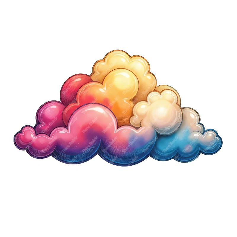 Three Ratels Beautiful cartoon clouds art wall sticker for home Decoration Waterproof Car Stickers