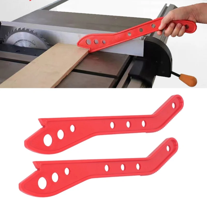 2PCS Safety Woodworking Push Stick Plastic Ergonomic Red Color Table Saw Push Stick