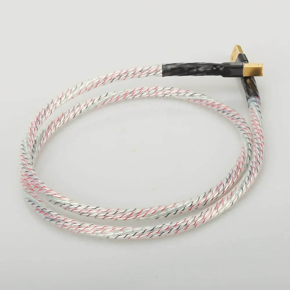Cabo usb de escudo banhado a prata valhalla de alta qualidade, tipo a para tipo b cabo de dados de alta fidelidade para dac