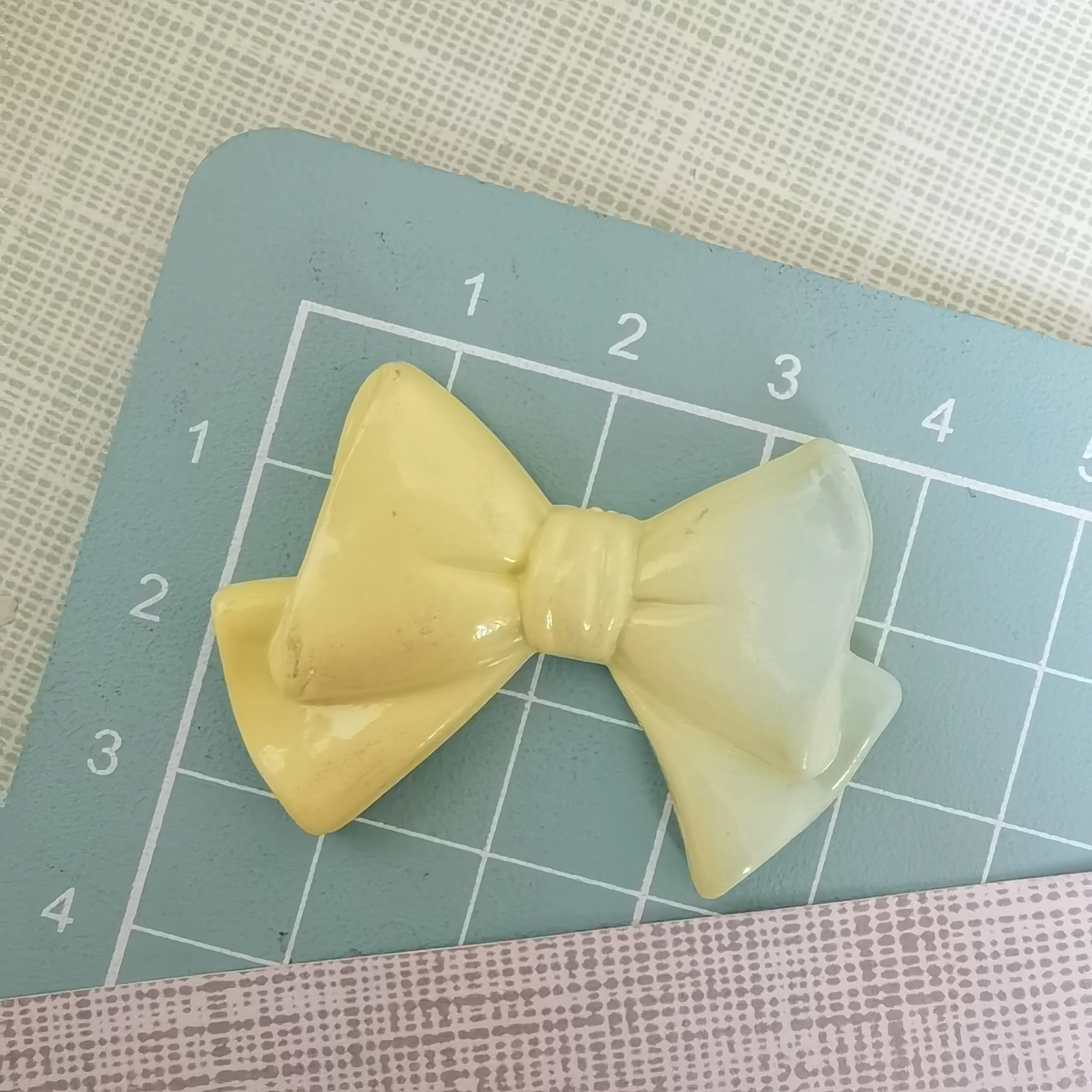 Glossy Gradient Big Bowknot Resin Patch Woman DIY Earring Hairpin Materials Garment Sewing Decor Crafts Accessory