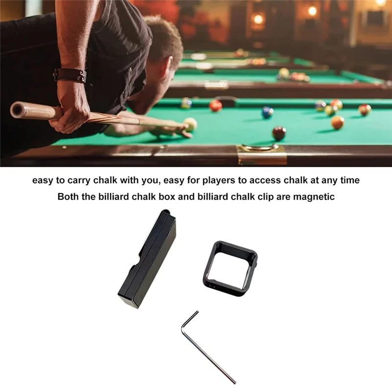 

NALFI-держатель для бильярдного мела, набор держателей для бильярдного мела из алюминиевого сплава с сильной магнитной адсорбцией
