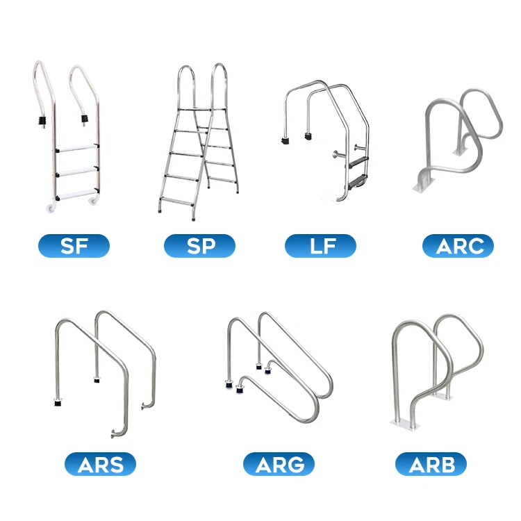 Anti-Slip 304 Stainless Steel 2 Step Pool Ladder with Anchor Type PIKES SL215 CE Certified Wall Mounting