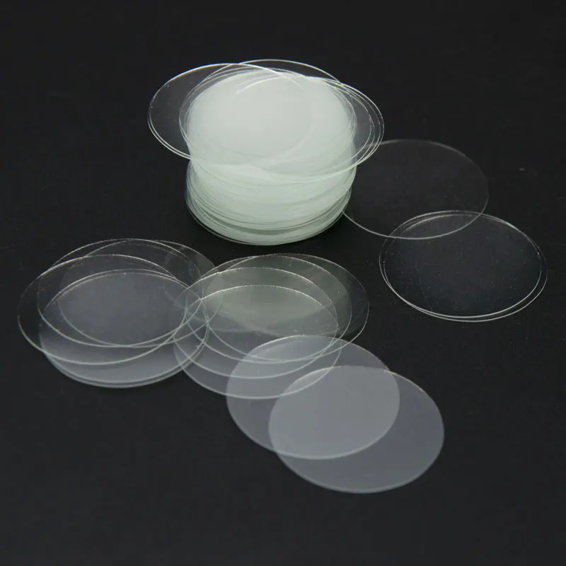 100pcs Microscope Glass Slide Transparent Round CoverSlips Blank Slides 31mm 33mm Coverslides Thickness 0.13 - 0.17mm