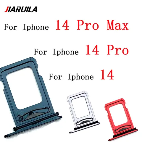 Dual Sim Tray For Iphone 14 Pro Max 14 Plus 14 Pro Micro Nano SIM Card Holder Tray Slot Holder Adapter Socket