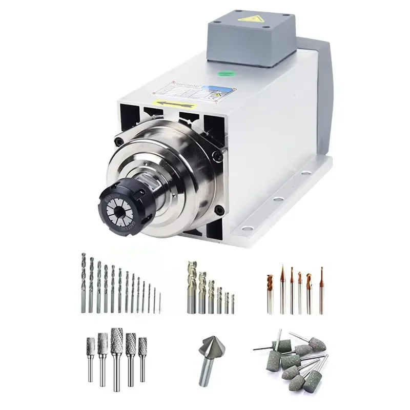 Air Cooling High Speed CNC Engraving Router Spindle Motor with 3KW ER32 50HZ 100HZ 200HZ