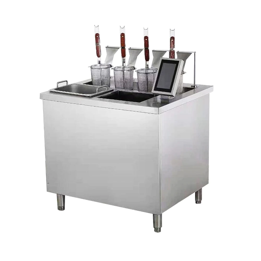 Intelligent Commercial Kitchen Equipment Automatic Electric Pasta Boiler Cooking Utensils Noodle Machine 6 Restaurant Cabinet