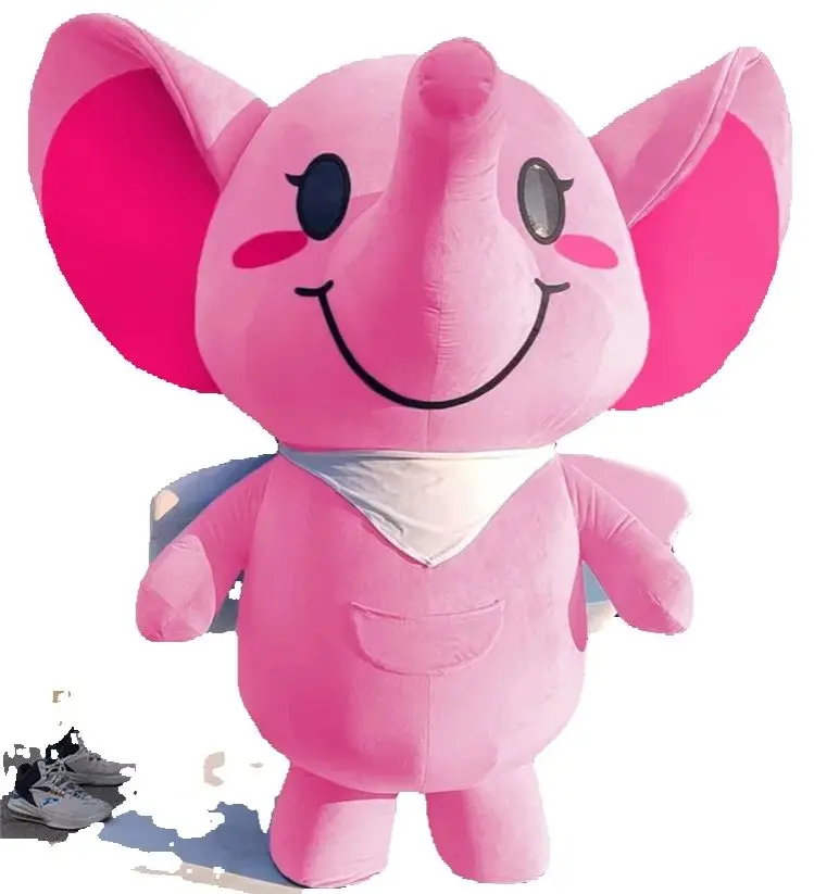 

Надувной гигантский костюм талисмана летающего слона для взрослых, крылья на Хэллоуин, элеплантат, мультяшная рекламная одежда для мероприятий, без батареи