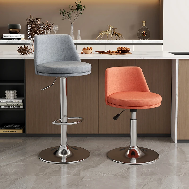 高級調節可能なバーチェア装飾的なスプリング張りのバースツールバーチェアスイベル人間工学に基づいたタブレテスデクラブ家具