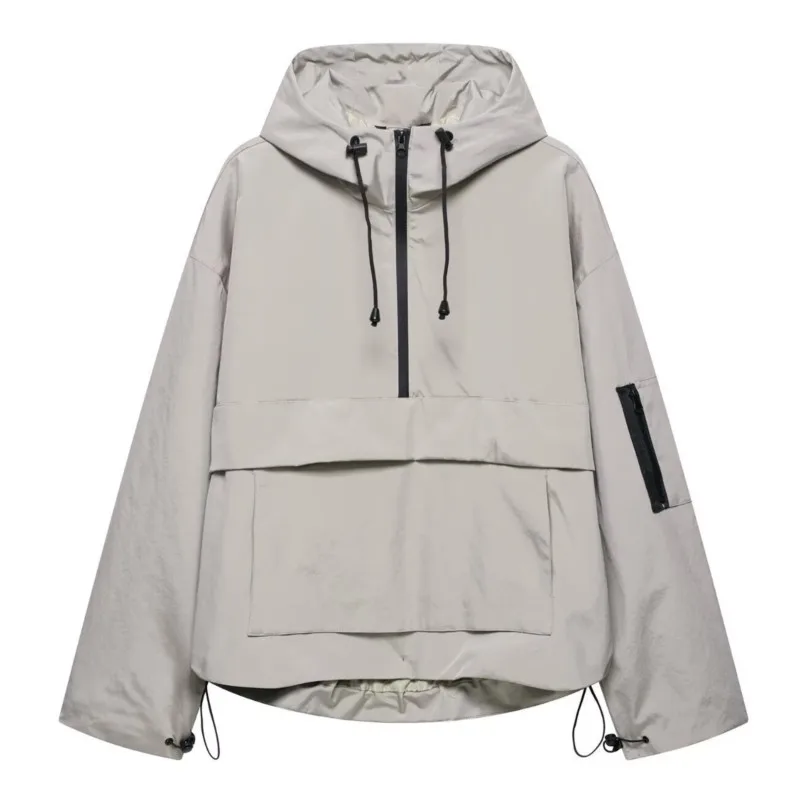 

Women's Retro Hooded Jacket for Hiking Casual Outdoor Sports Windbreaker Outerwear Lightweight Design Mountain Climbing Camping