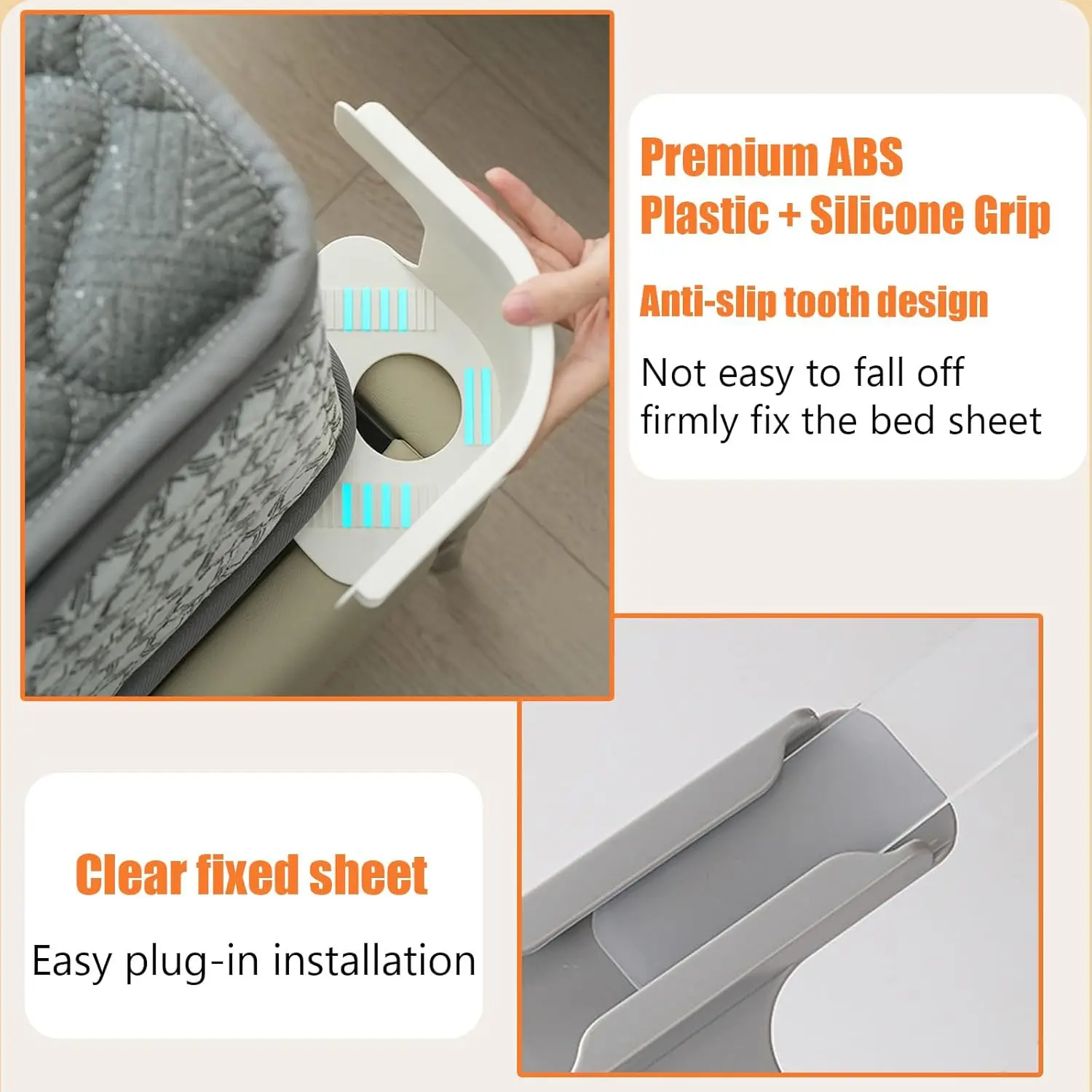 Bedsheet Holder Straps 4 Pack Fitted Sheet Clips Secure Non Slip Mattress Corner Straps Elasticated Heavy Duty Universal Fit