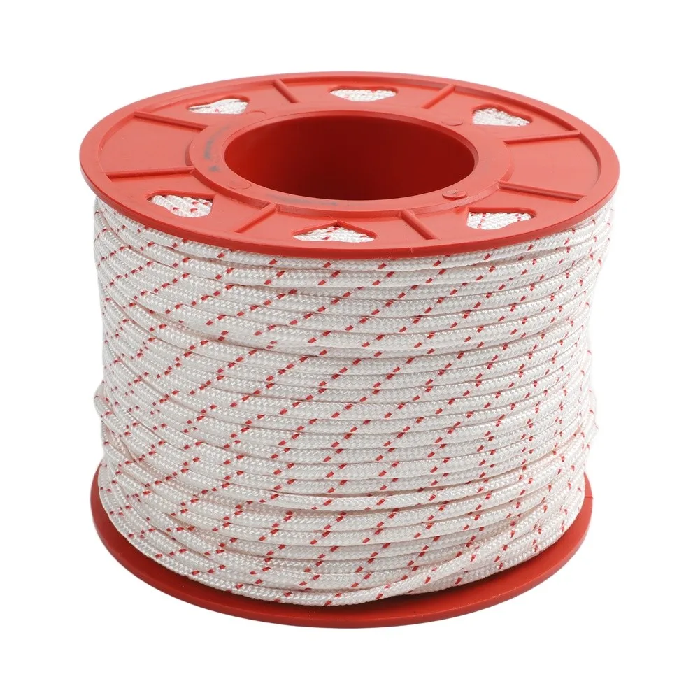 Recoil Start Rope 4.0mm Diameter 100ft Length 750lb Tensile Strength for Small Engines Generators Pressure Washers Snow Blowers