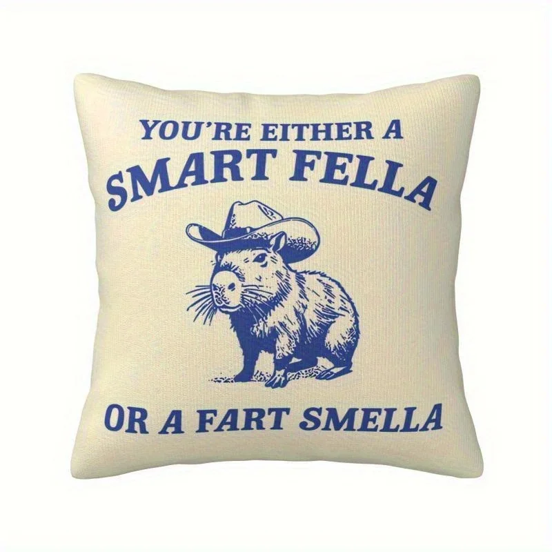 Custom 1pc Funny Vintage-Style Decorative Pillow Cover - 