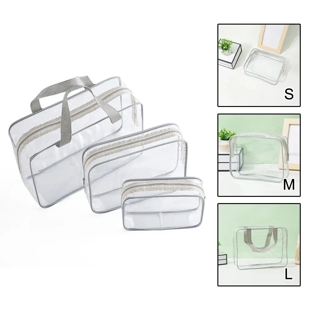 1PC Transparent Makeup Bag PVC Washing Bag Out Of Travel Storage Bag Waterproof Large Capacity Hand Made Makeup Bag Travel Stora