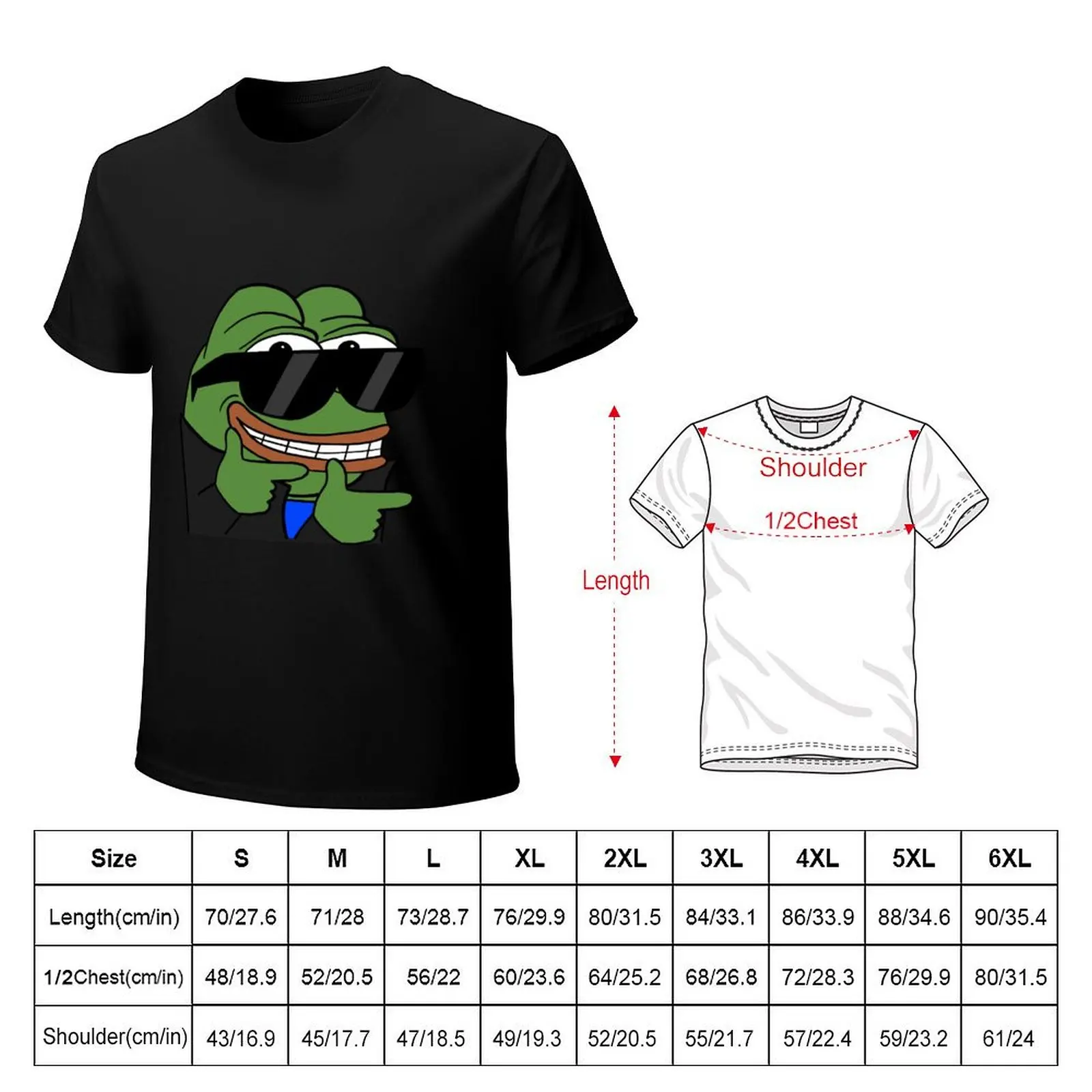 pepe cool finger guns T-Shirt man t shirts graphic T-Shirt