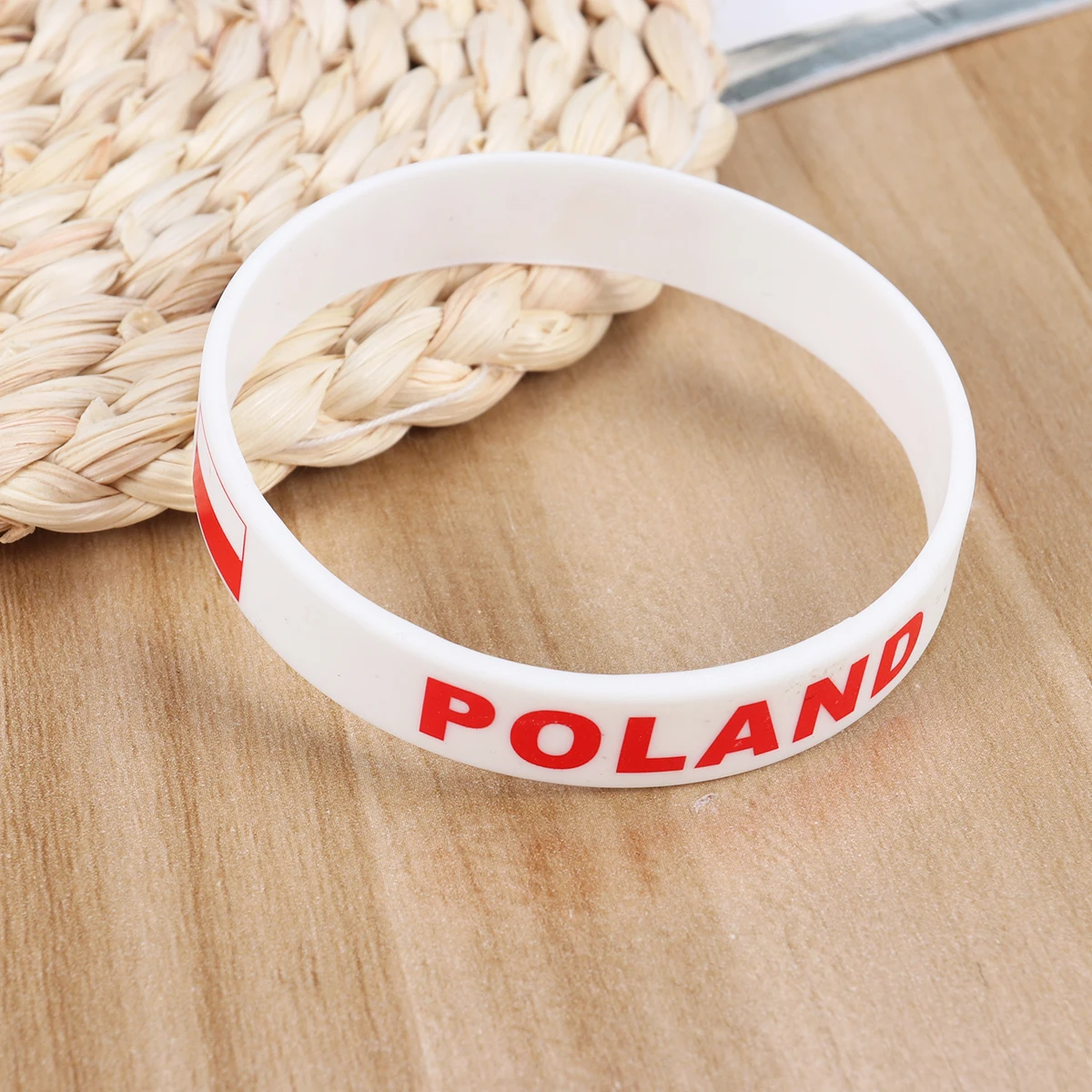 Bracelet de pays en Silicone de haute qualité, 6 pièces, Support symbolique, pour les amateurs de jeux de ballon de football, taille unique, pologne