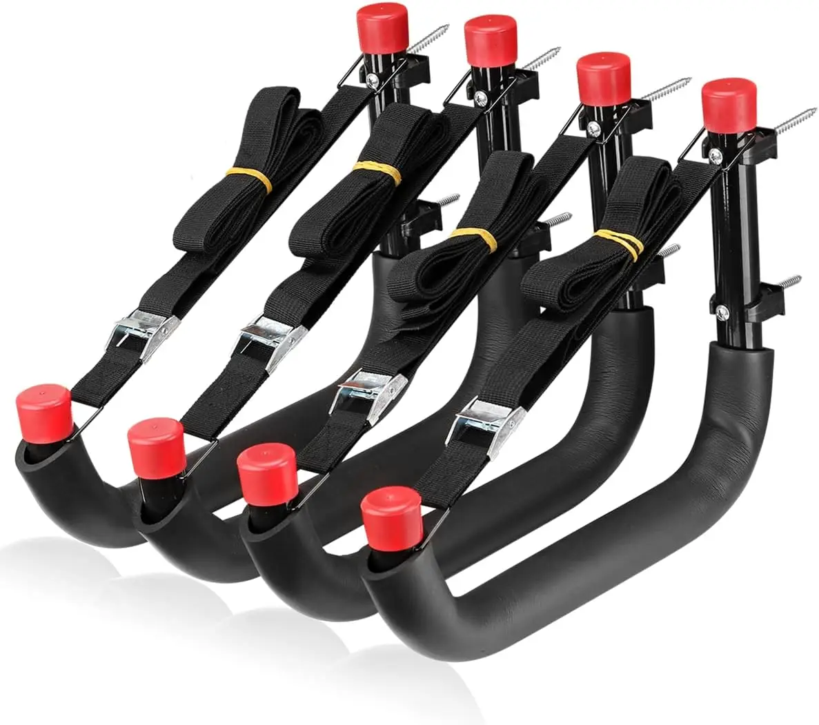 

Heavy Duty Garage Storage Hooks, 13 H Arm Large Wall Mount Hanger With Eva Protector, Garage Racks & Organizer For Ladders,